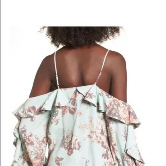 Leith cold shoulder top blouse ruffle BNWT - Picture 2 of 8